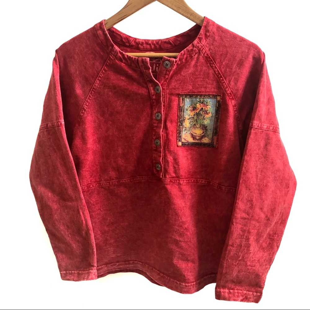 Vintage Pink Henley